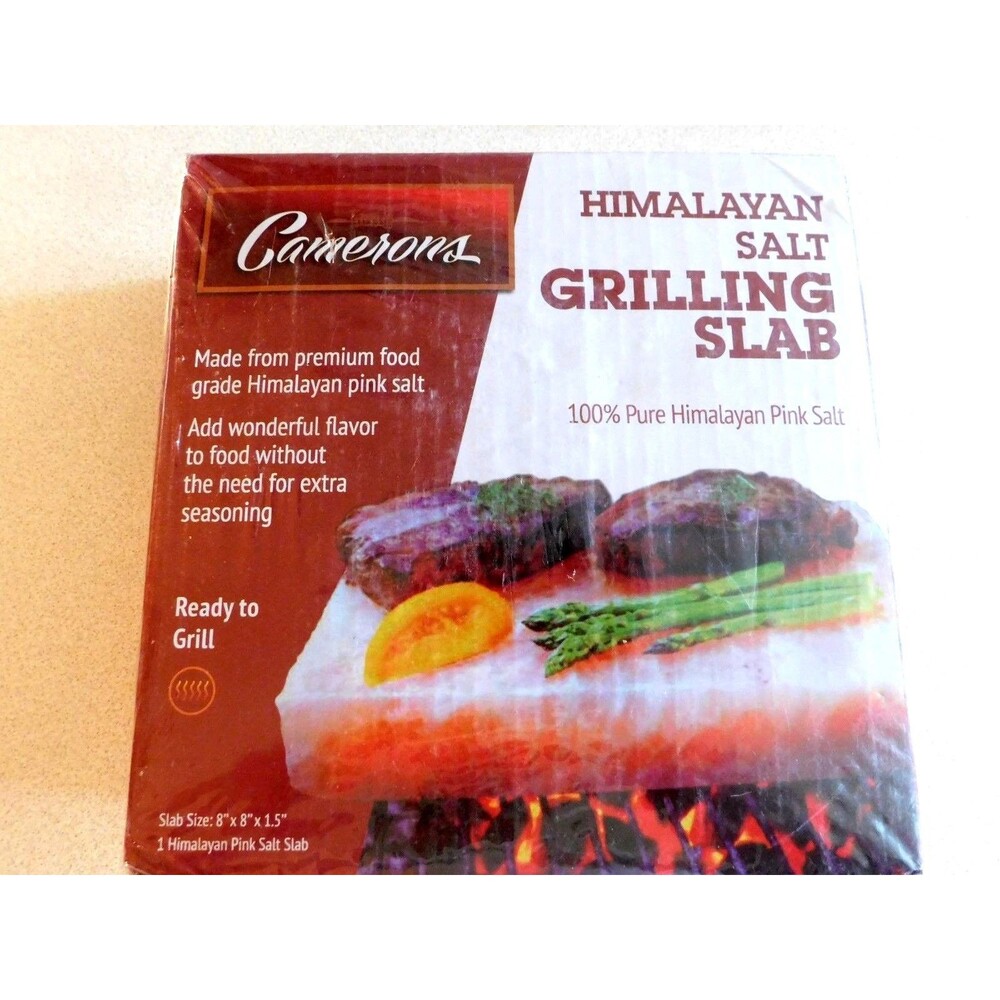 Himalayan Salt Slab for Grilling (8" x 8"x 1.5'' ) & ( 8''x8''Salt Holder ) NEW
